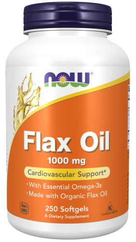 now foods olej z nasion lnu 1000 mg flax oil 250 kapsułek