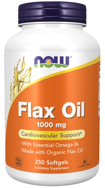 now foods olej z nasion lnu 1000 mg flax oil 250 kapsułek