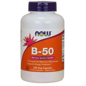 Now Foods B-50 kompleks witamin B, 250 kapsułek