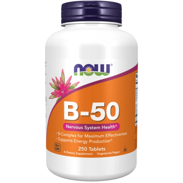 Now Foods b 50 witaminy z grupy b 250 tabletek