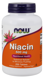 Now Foods, Niacyna 500 mg, 250 tabletek