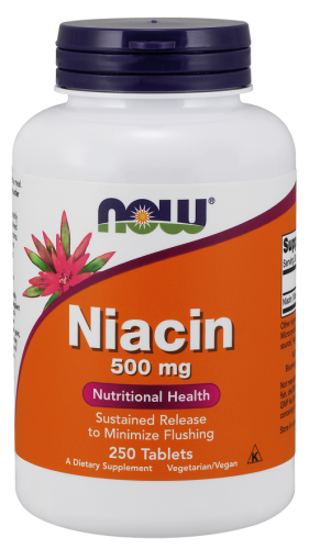 now foods niacyna 500 mg 250 tabletek