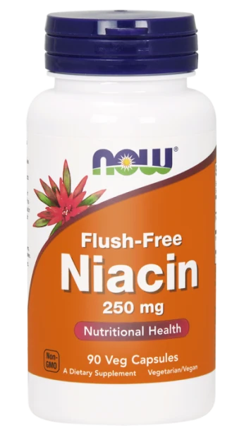 now foods niacyna flush-free 250 mg 90 kapsułek