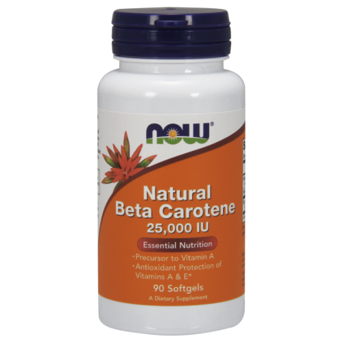 Now Foods naturalny beta karoten witamina a 25000 90 kapsułek