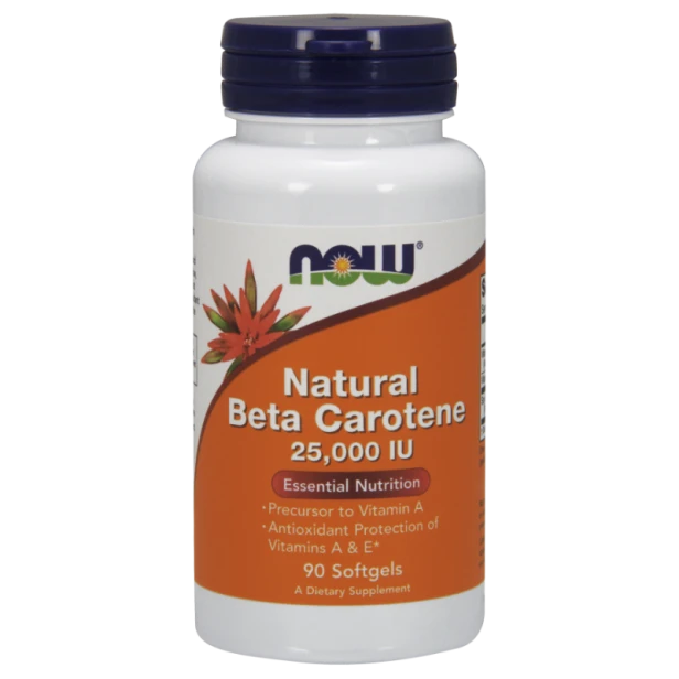 Now Foods naturalny beta karoten witamina a 25000 90 kapsułek