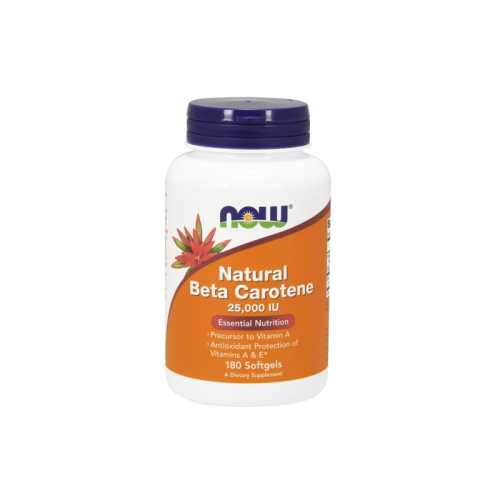 Now Foods naturalny beta karoten witamina a 25000 180 kapsułek