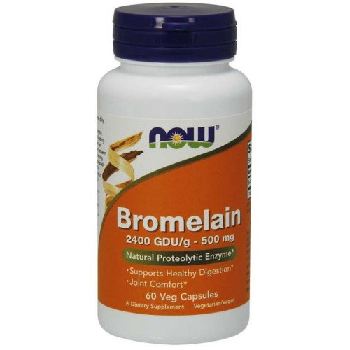 Now Foods bromelaina 2400 gdu 500 mg 60 kapsułek