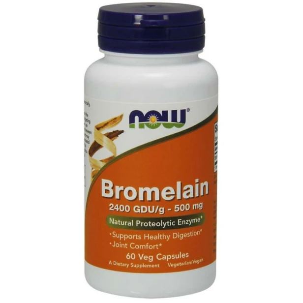 Now Foods bromelaina 2400 gdu 500 mg 60 kapsułek