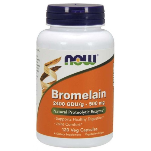 Now Foods bromelaina 2400 gdu 500 mg 120 kapsułek