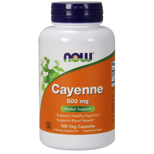Now Foods cayenne pieprz kajeński 500 mg 100 kapsułek