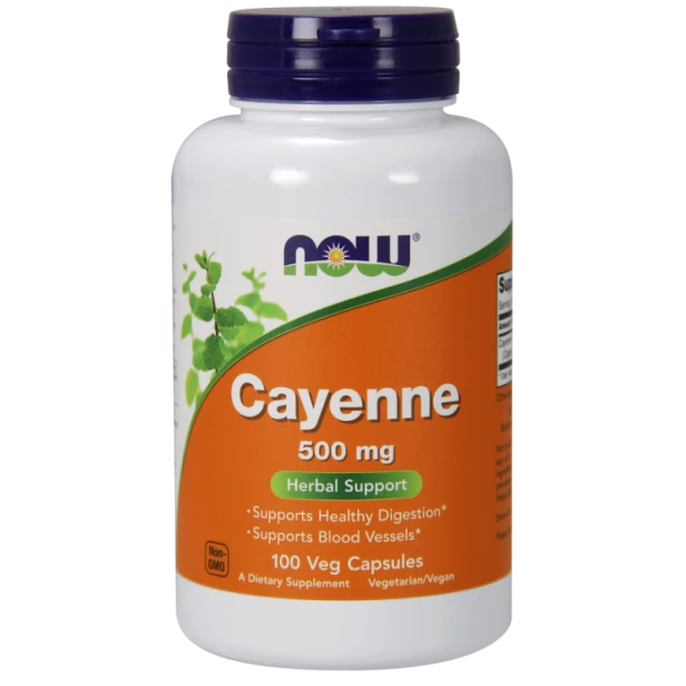 Now Foods cayenne pieprz kajeński 500 mg 100 kapsułek