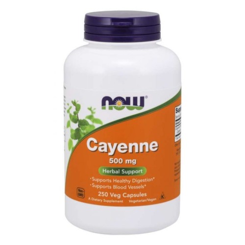Now Foods cayenne pieprz kajeński 500 mg 250 kapsułek