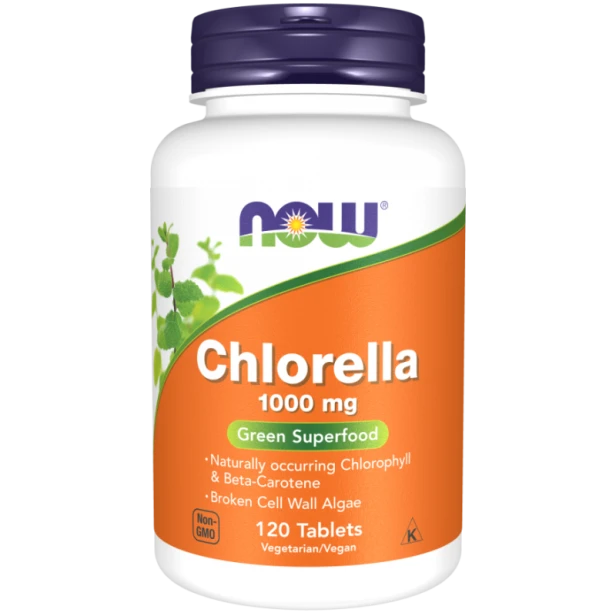 Now Foods chlorella 1000 mg 120 tabletek