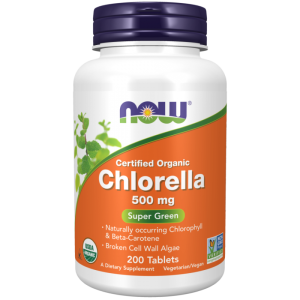 Now Foods Chlorella 500 mg, 200 kapsułek