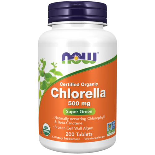 Now Foods chlorella 500 mg 200 tabletek