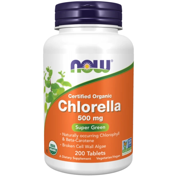 Now Foods chlorella 500 mg 200 tabletek
