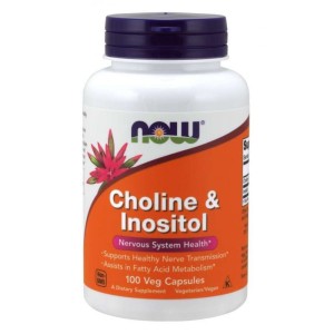 Now Foods Cholina 250 mg + inozytol 250 mg, 100 kapsułek
