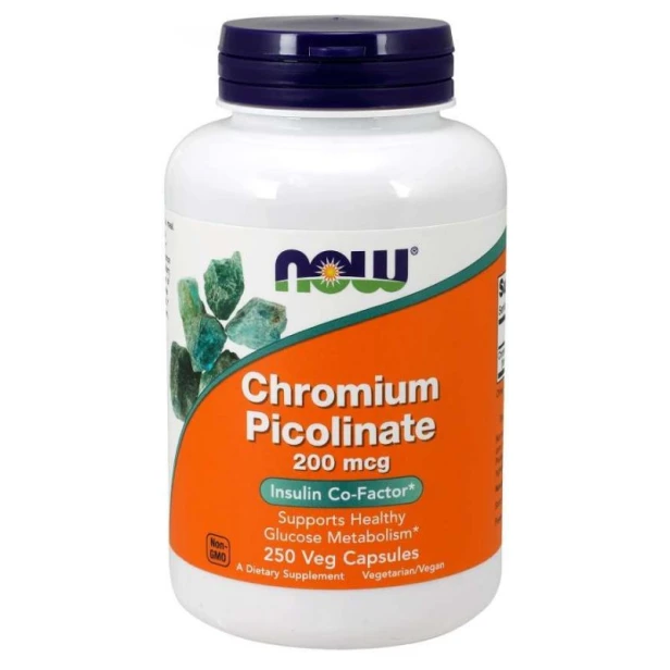 Now Foods chromium picolinate pikolinian chromu 250 kapsułek