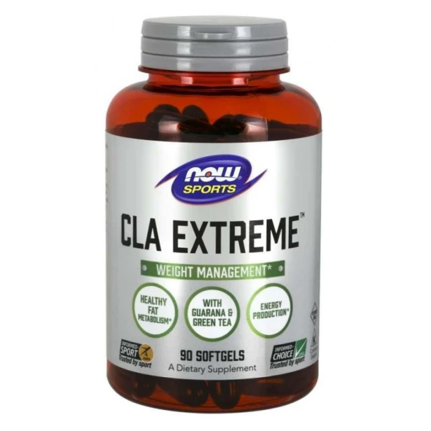 Now Foods cla extreme sprzężony kwas linolowy z oleju z szafranu guarana zielona herbata 90 kapsułek