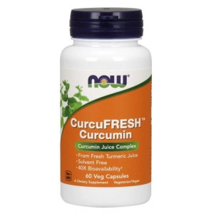 Now Foods CurcuFresh sproszkowany sok z kłącza kurkumy 500 mg, 60 kapsułek