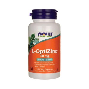 Now Foods Cynk 30 mg L-OptiZinc z miedzią, 100 kapsułek