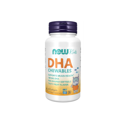 Now Foods dha dla dzieci do żucia 100 mg 60 kapsułek