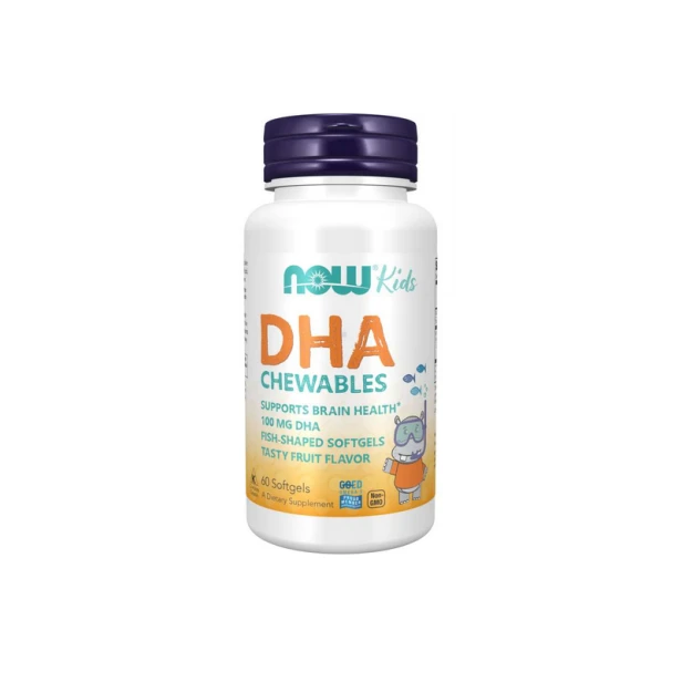 Now Foods dha dla dzieci do żucia 100 mg 60 kapsułek