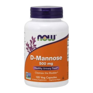 Now Foods D-Mannoza 500 mg, 120 kapsułek