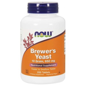 Now Foods Drożdże piwowarskie 650 mg, 200 tabletek