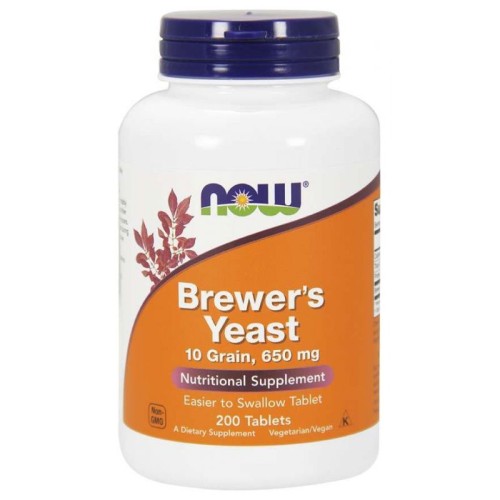 Now Foods drożdże piwowarskie 650 mg 200 tabletek