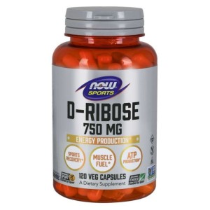 Now Foods D-Ryboza 750 mg, 120 kapsułek