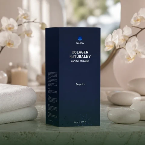 Kolagen naturalny Colway – opakowanie suplementu wśród orchidei
