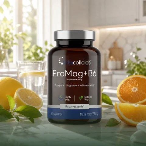 Witaminy i minerały – suplement ProMag+B6 Vitacolloids z cytrusami